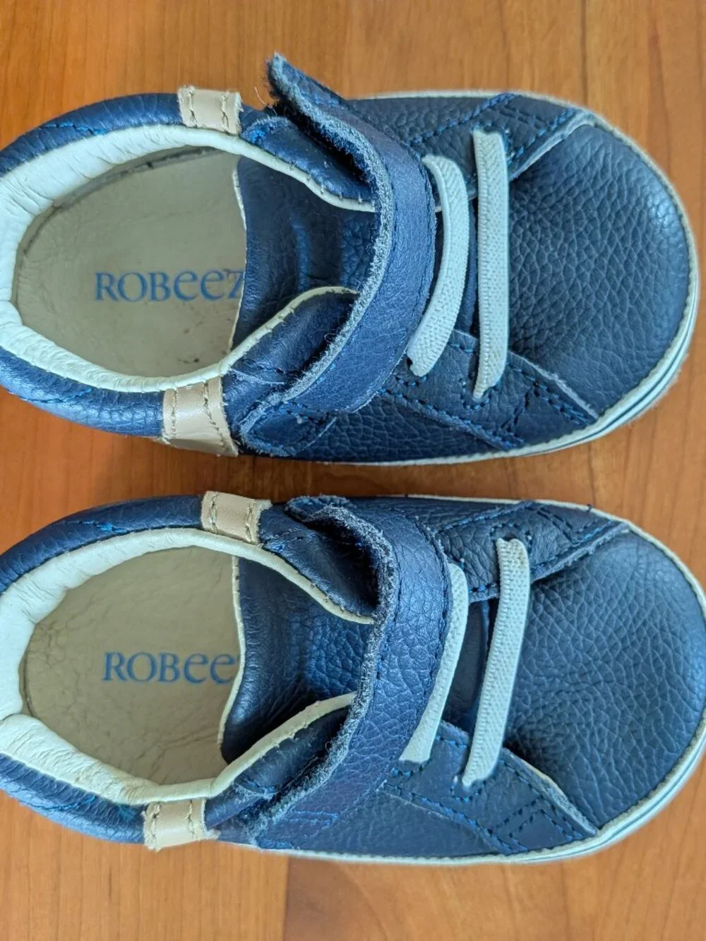 Robeez Leather Walkers 9-12 months - Navy Blue